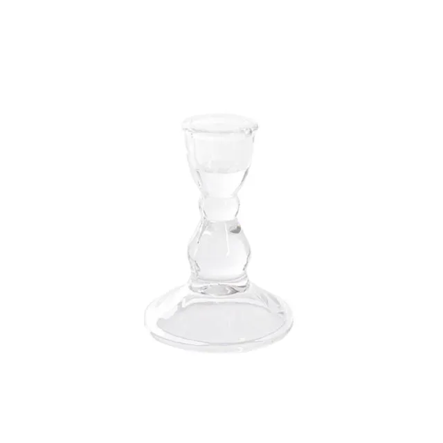 Glass Craft Ripple 2 in 1 Candle Holder Crystal (6.5x9cmH)