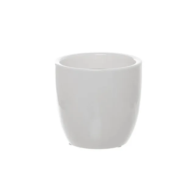 Ceramic Orchid Pot Medium White (14cmDx13.5cmH)