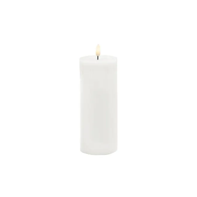 Wax LED Trueflame Event Pillar Candle White (5.5x15cmH)