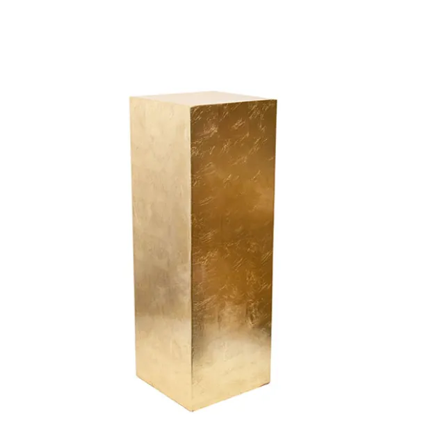Fibreglass Plinth Square Champagne Gold (32x32x71cmH)
