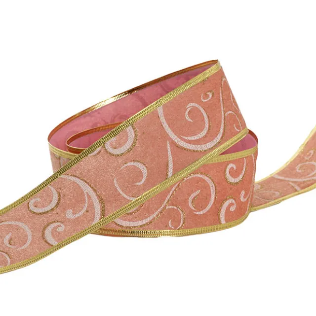 Ribbon Velvet Swirl Sonic Edge Pink Gold (60mmx20m)