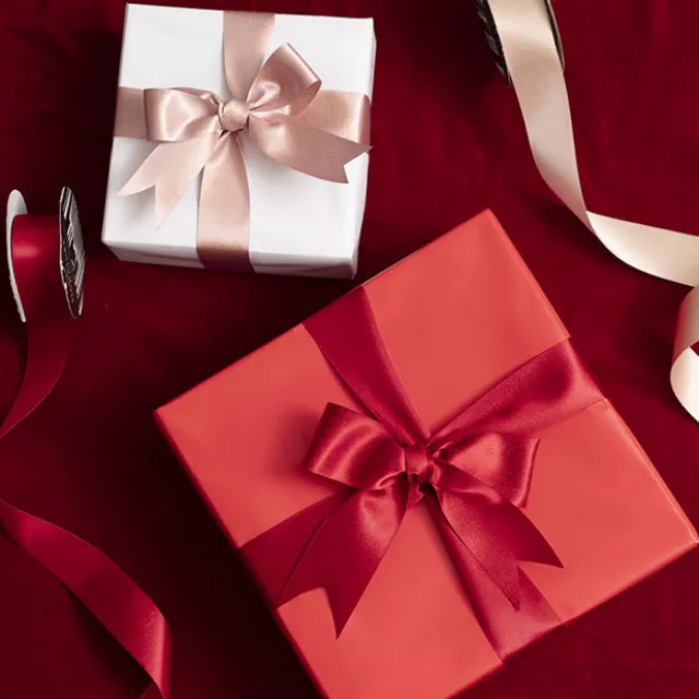 Ribbon Double Face Satin Shimmer Rose Gold (50mmx20m)