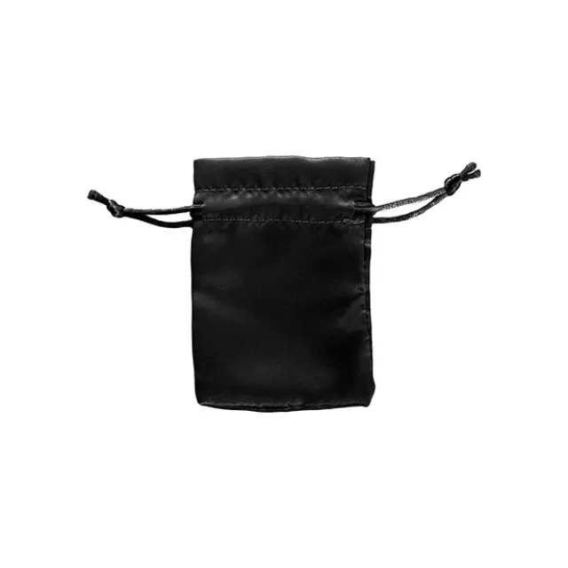 Satin Gift Bag Small Pack 6 Black (7.5x10HcmH)