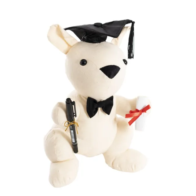 Graduation Signature Calico Kangaroo with Pen (25cmST)