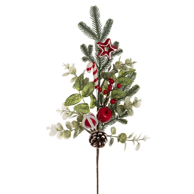 Mixed Pine Candy Apple Spray Red (50cmH)