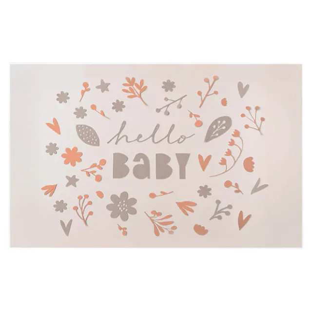 Cards Hello Baby Neutral Autumn Leaves (10x6.5cmH) Pack 50