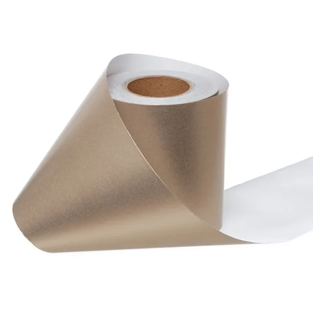 Wrapping Narrow Roll Solid Gloss Champagne (10cmx25m)