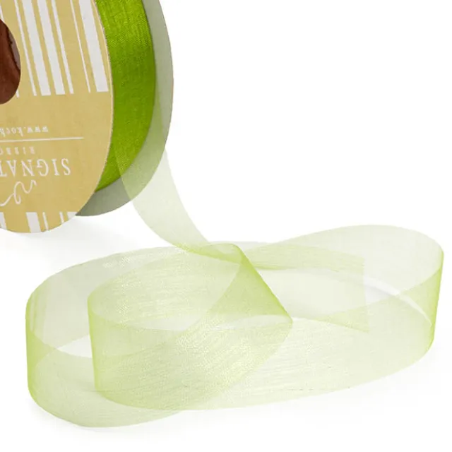 Bulk Organza Ribbon Cut Edge Moss (25mmx100m)