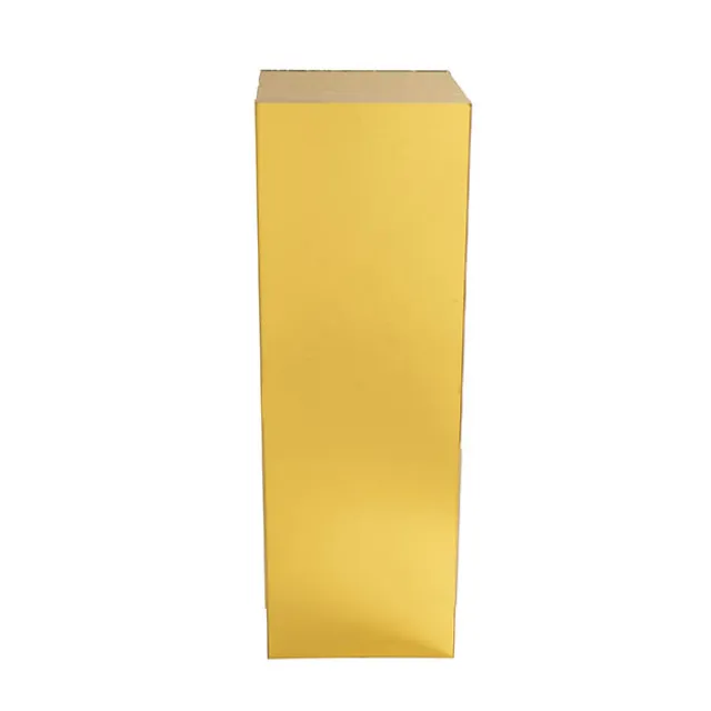 Square Deluxe Acrylic Plinth Set 2 Mirror Gold (30x90cmH)