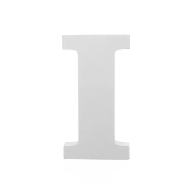 Single Wooden Letter "I" White (18cmH)