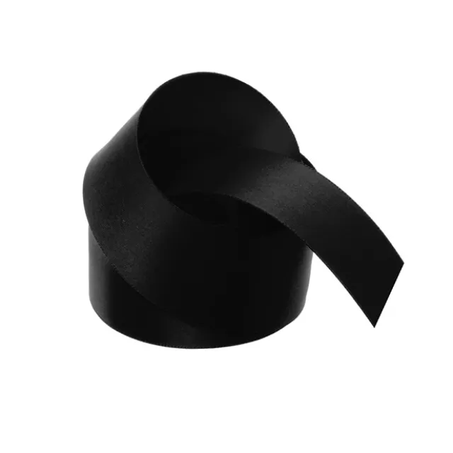 Ribbon Satin Deluxe Double Faced Black (38mmx25m)