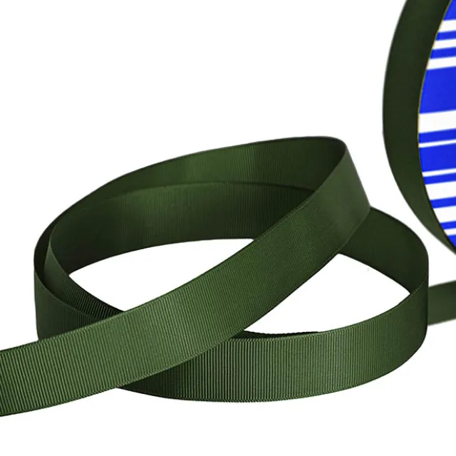 Jumbo Bulk Ribbon Grosgrain Plain Fern Green (25mmx100m)