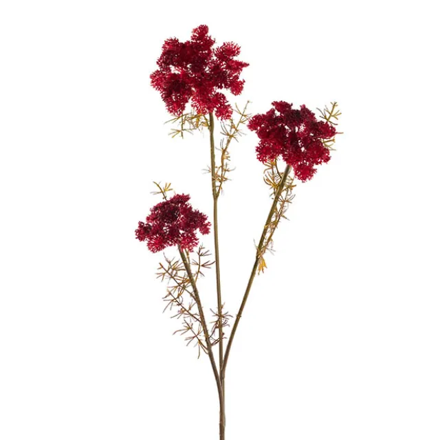 Lace Flower Spray Dark Red (73cmH)