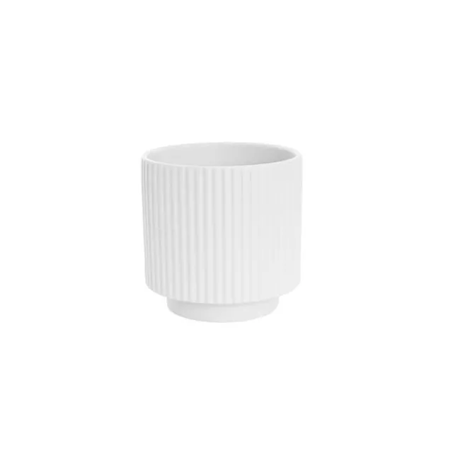 Ceramic Mykonos Muse Vase Matte White (11.5x11.5cmH)