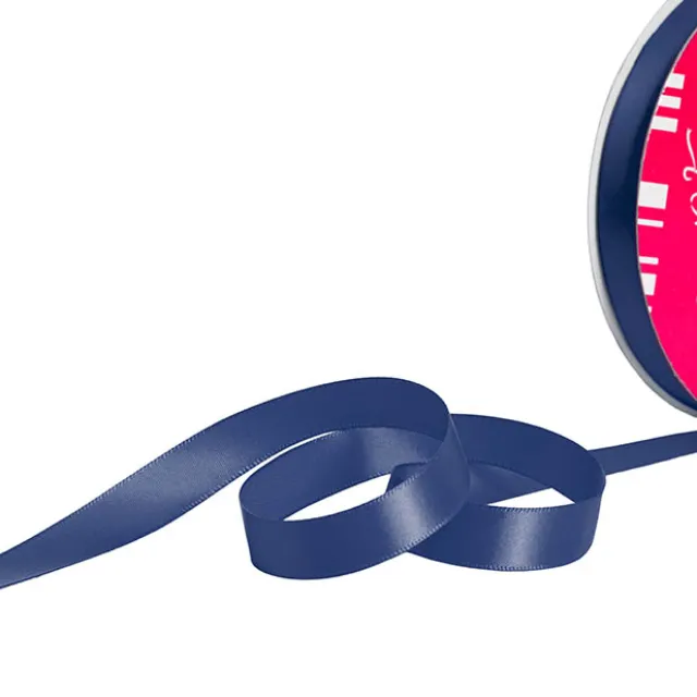 Bulk Ribbon Single Face Satin Navy (15mmx50m)