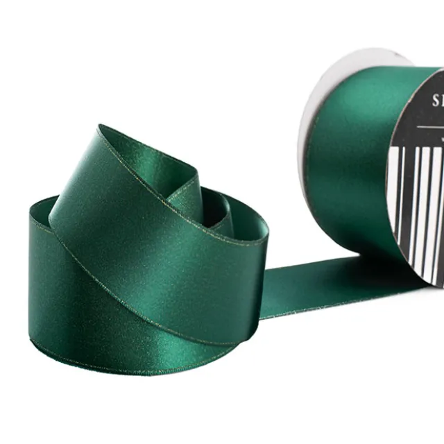 Ribbon Double Face Satin Shimmer Forest Green (50mmx20m)