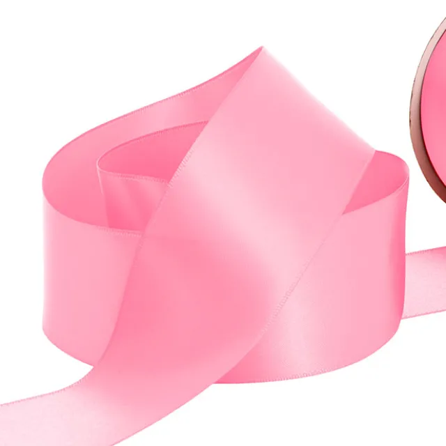 Ribbon Satin Deluxe Double Faced Mid Pink (50mmx25m)