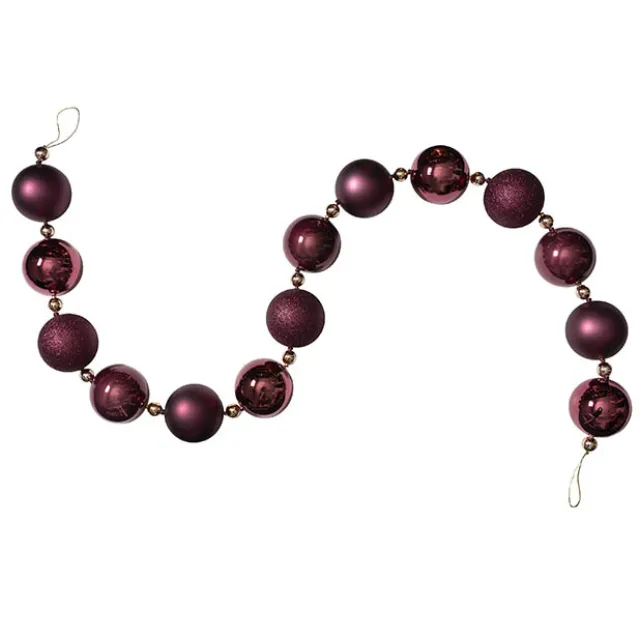 Decorative Bauble Garland Plum (180cmL)