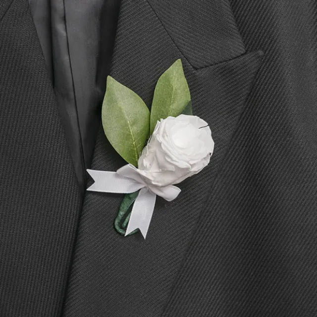 Amore Forever Rose Heads Pack 6 White (5-6cmD)