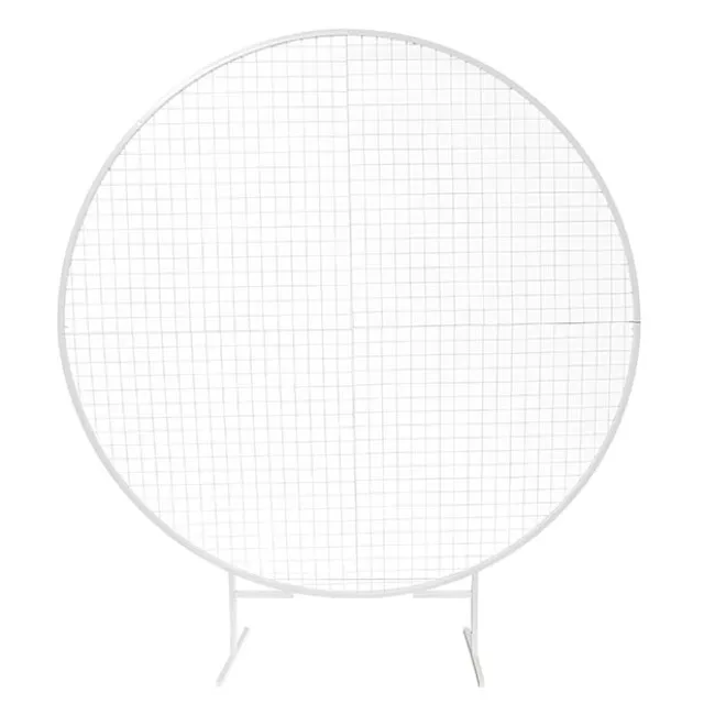Backdrop Large Circular Frame with Mesh White(200cmDx220cmH)