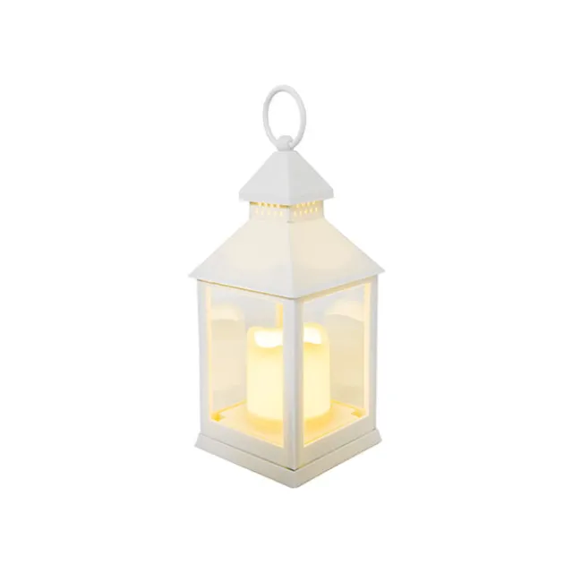 Vintage Lantern With LED Candle White (10.5Dx24cmH)