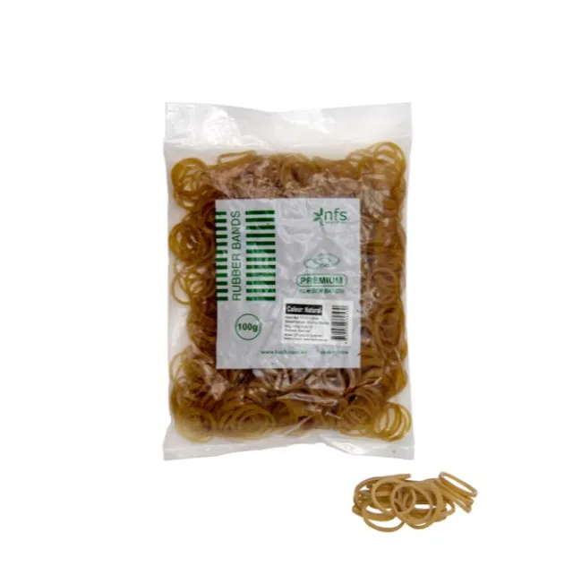 Rubber Bands Natural Bag 100g Size 10 (35mmLx1.5mmW)