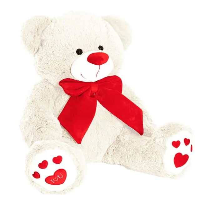 Ted the I Love You Giant Teddy Bear White (90cmHT/60cmST)