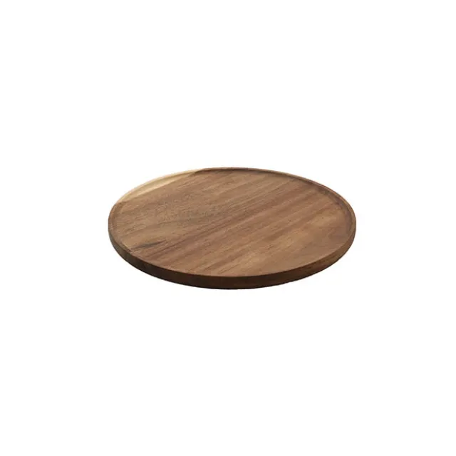 Acacia Wood Round Serving Tray Brown (25cmDx1.5cmH)