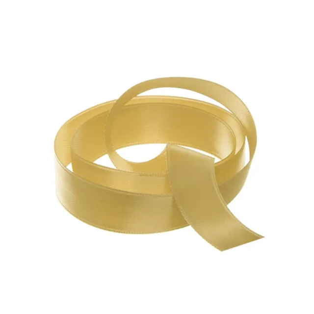 Ribbon Satin Deluxe Double Faced Gold (15mmx25m)