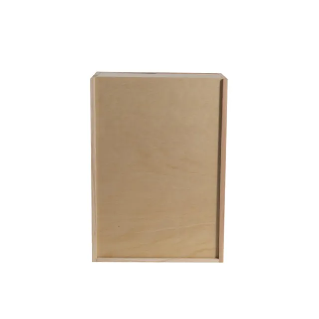 Wooden Box with Wooden Sliding Lid (35x25x14cmH)