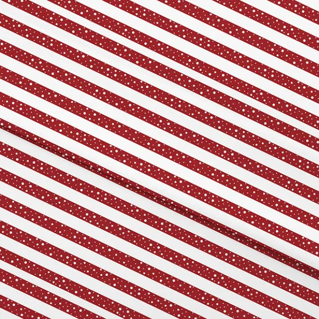 Wrapping Paper Roll Xmas Stripes Gloss White Red (50cmx50m)