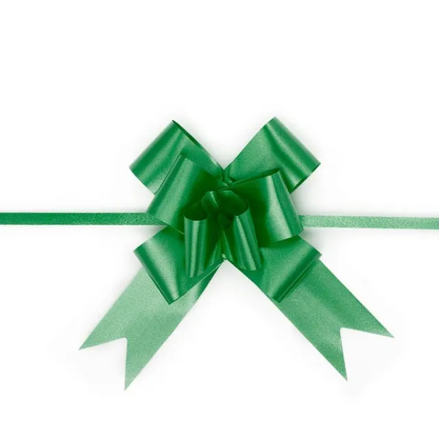 Ribbon Pull Bow Emerald Green (32mmx53cm) Pack 25