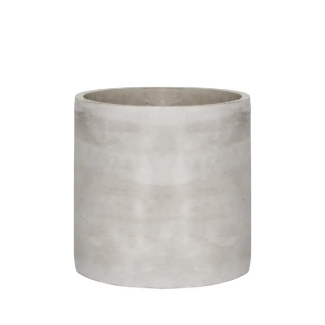 Cement Floral Cylinder Grey Drainage Hole (12x12cmH)
