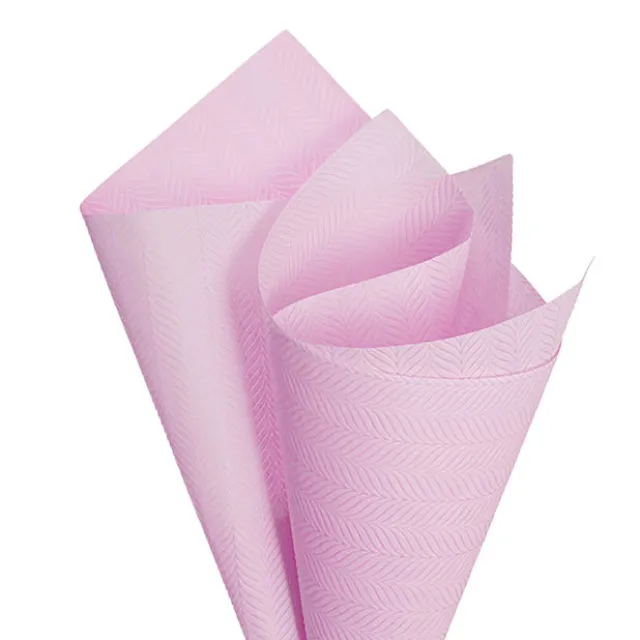 Nonwoven Embossed Wrap Sheets Willow Pink Pk 50 (50x70cm)