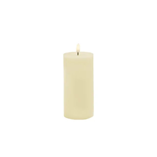 Wax LED Trueflame Event Pillar Candle Ivory (5.5x10cmH)