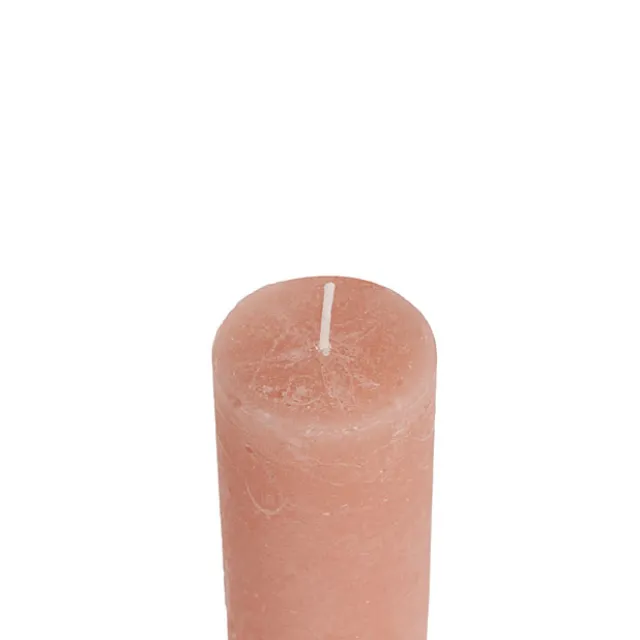 Fleur Pillar Candle Peach (5x20cmH)