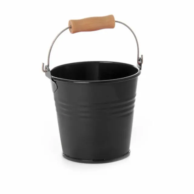 Tin Bucket Bambino Black (8Dx7cmH)