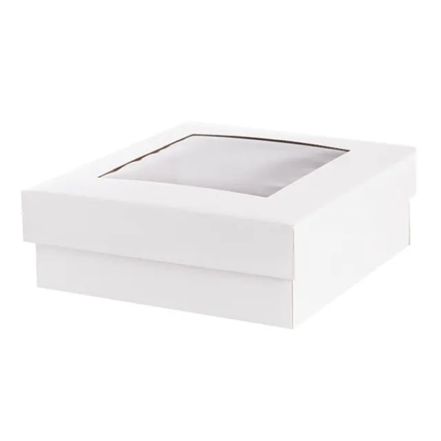 Gourmet Grazing Gift Box Window Sq White (28x28x9cmH)