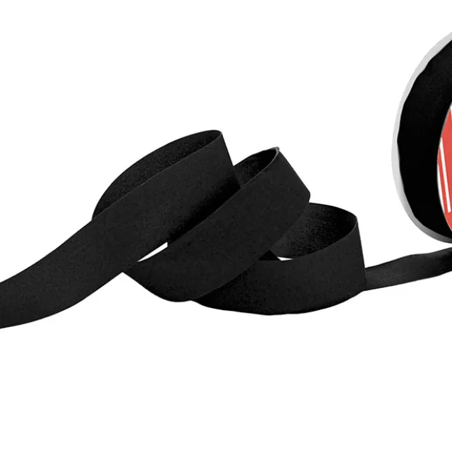 Ribbon Deluxe Velvet Cut Edge Black (25mmx20m)