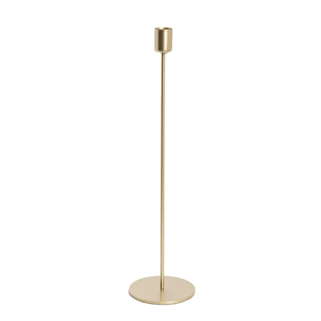 Single Metal Taper Candle Holders Gold (8.8x35cmH)