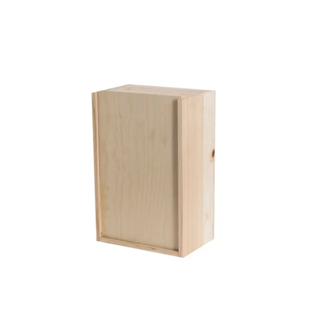 Wooden Box with Wooden Sliding Lid (30x20x13cmH)
