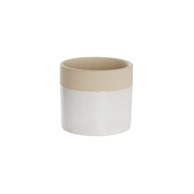 Ceramic Pencil Pot Matte White (13Dx12cmH)