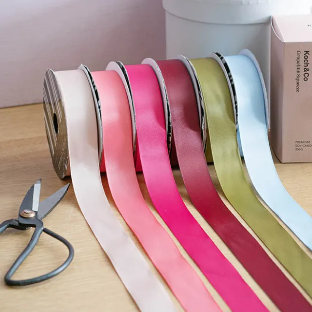 Ribbon Bio-Poly Blend Deluxe Satin Baby Blue (25mmx25m)