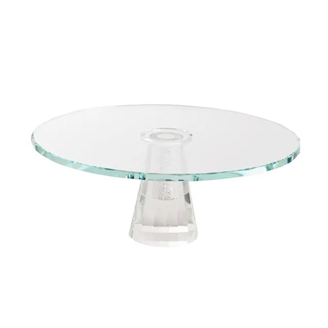 Crystal Glass Cake Stand Low Rise Clear (30cmDx11.5cmH)