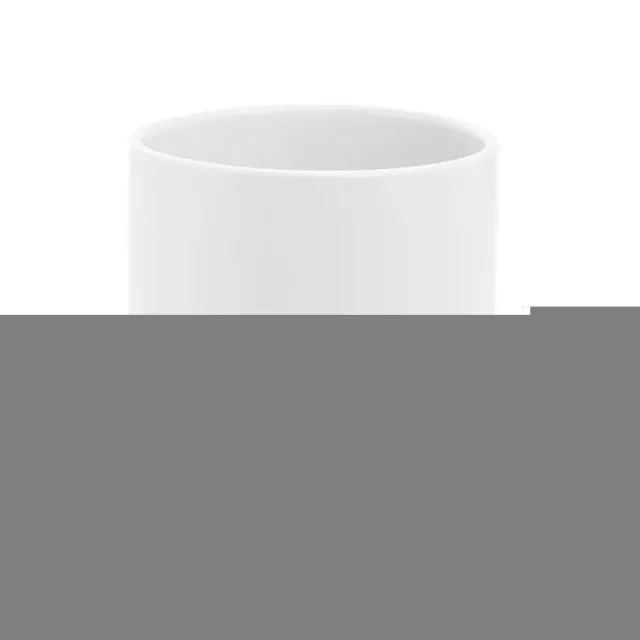 Ceramic Loreto Plant Pot & Plate Matte White (18Dx18.5cmH)