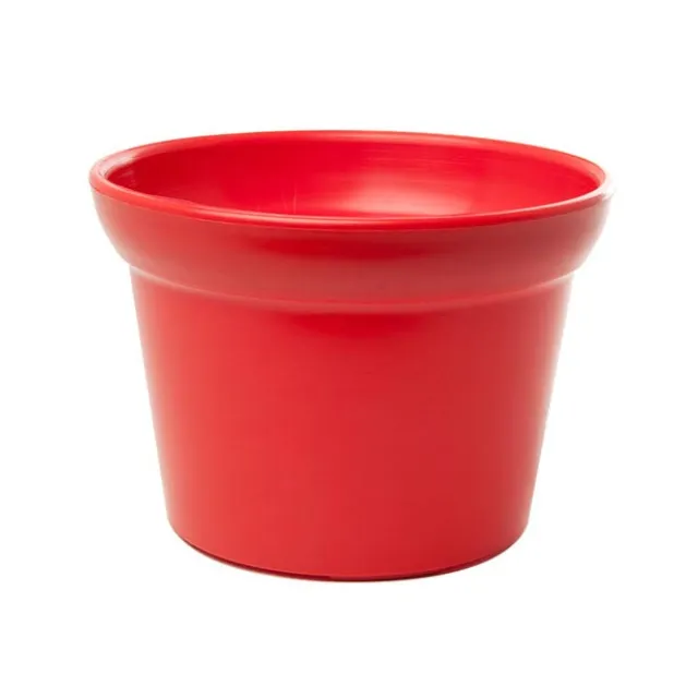 Plastic Pot Large Red (17Dx12cmH)