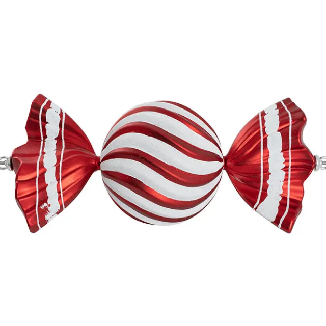 Giant Hanging Swirly Candy Red & White (20cmDx43cmH)