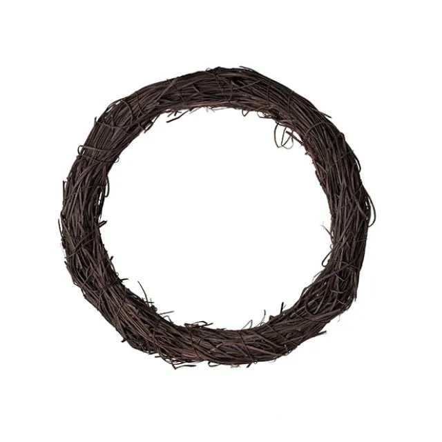 Rattan Base Wreath Brown (40cmD)