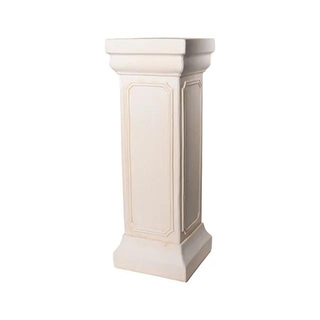 Fibreglass Pedestal Classic Smooth Ivory (26x26x74cmH)