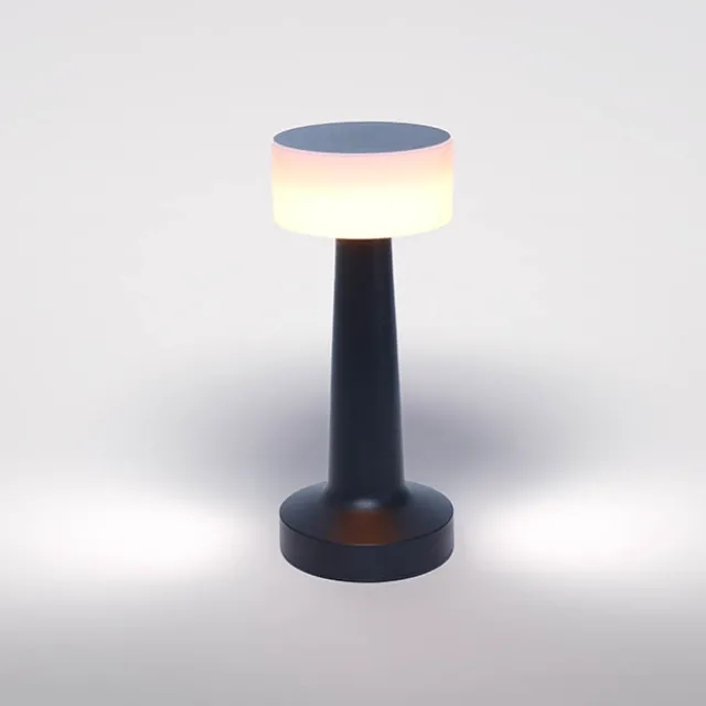 Cordless Designer LED Table Lamp Matte Black (21cmH)